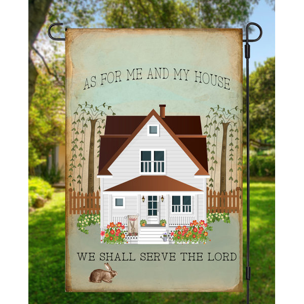 Flags Galore Decor and More As for Me and My House 2Sided Polyester 18 x 12 in. Garden Flag